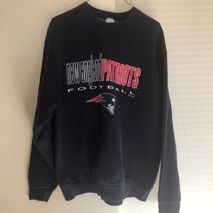 New England Mens Patriots Thick Football Sweatshirt Sz XL Dark Blue